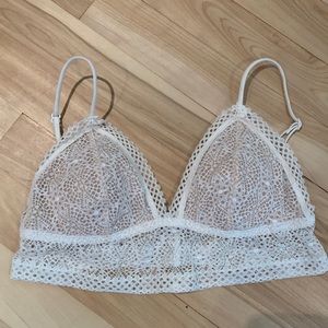 White and Tan Small Victoria's Secret bralette